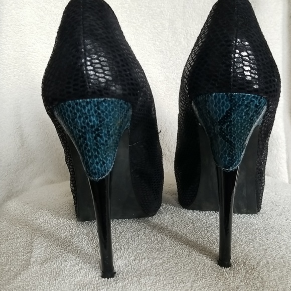 RobertoVianni, Size 9, Black and Teal - Picture 4 of 4